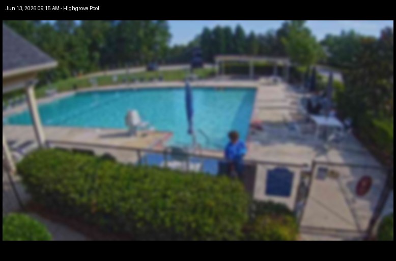 Live pool camera view